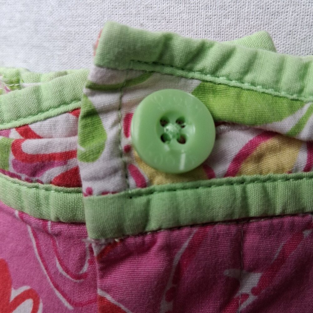 Lilly Pulitzer Shorts Girls 7 Garden Vista Pink Green Elephant Floral Beach - Picture 10 of 14